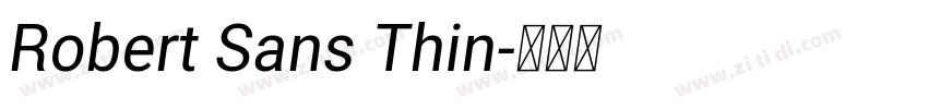 Robert Sans Thin字体转换